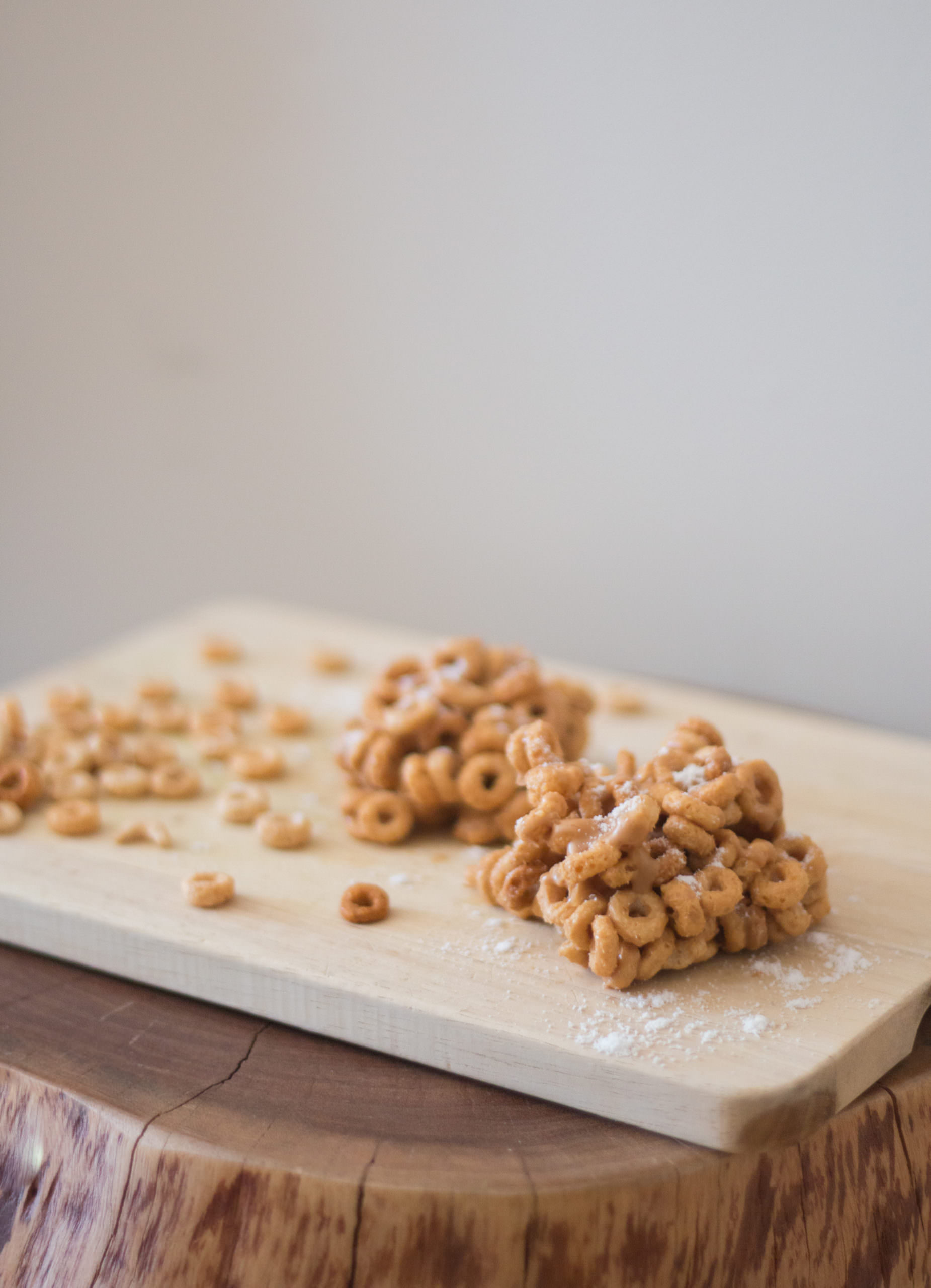 3 Ingredient Peanut Butter + Honey Cereal Bars