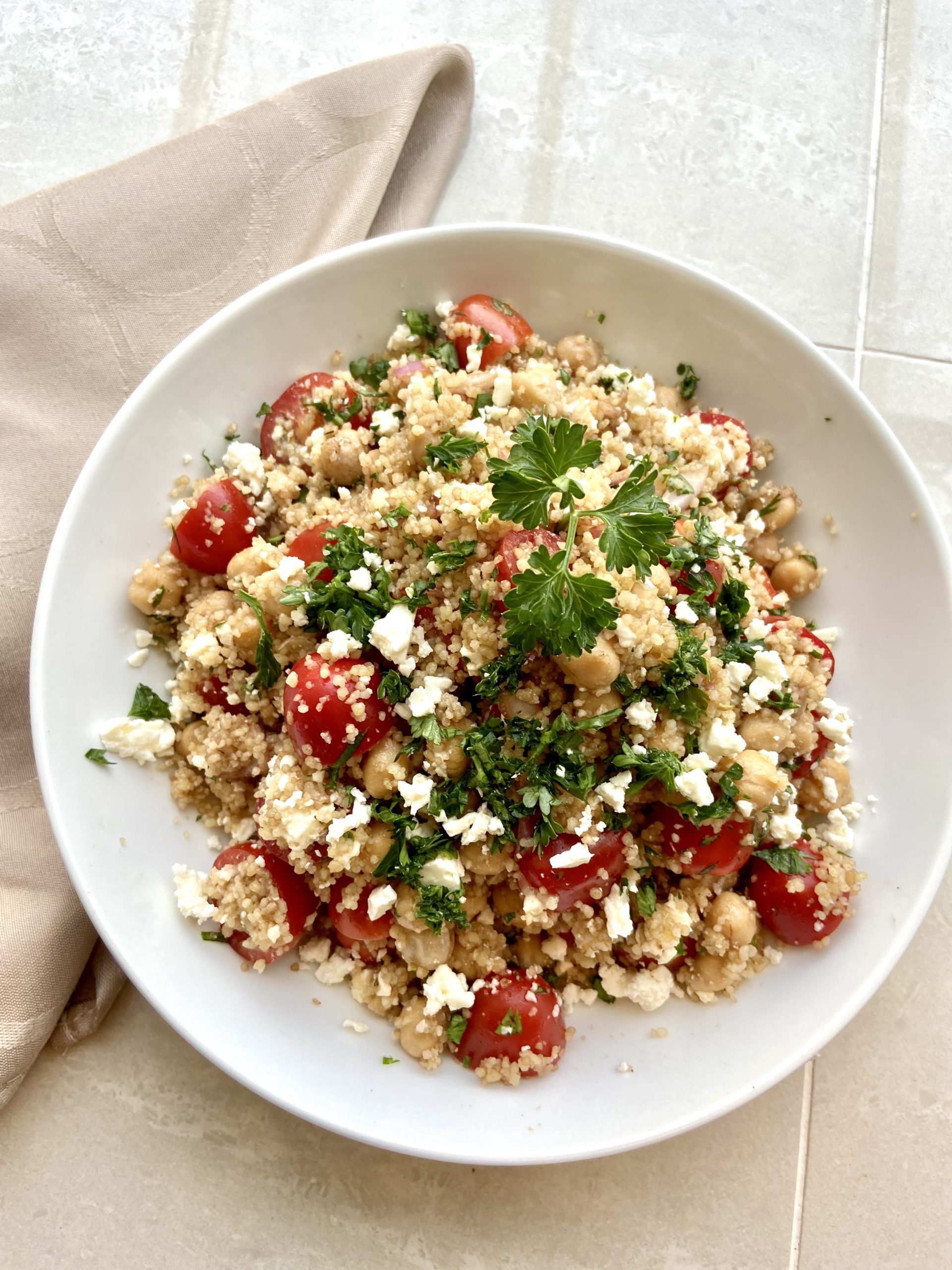 Couscous Salad With Chickpeas and Herbs